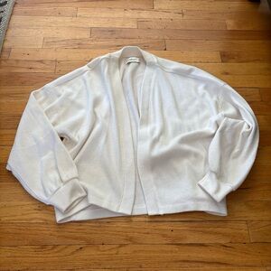 Abercrombie & Fitch White Open Front Cardigan Size XL